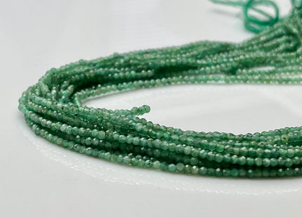 2mm AAA Natural Faceted Round Green Emerald Gemstone Beads Genuine Top Quality Emerald Tiny Gemstone Bead 13 inches Strand #4121