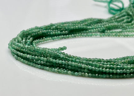 2mm AAA Natural Faceted Round Green Emerald Gemstone Beads Genuine Top Quality Emerald Tiny Gemstone Bead 13 inches Strand #4121