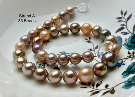 11-15 mm AAAAA Very Rare Natural Multi Dark Mauve Pink Freshwater Baroque/Edison Pearl Beads High Luster Genuine Purple Edison Pearl #P2145