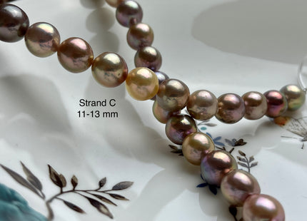 11-15 mm AAAAA Very Rare Natural Multi Dark Mauve Pink Freshwater Baroque/Edison Pearl Beads High Luster Genuine Purple Edison Pearl #P2145