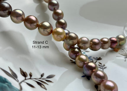 11-15 mm AAAAA Very Rare Natural Multi Dark Mauve Pink Freshwater Baroque/Edison Pearl Beads High Luster Genuine Purple Edison Pearl #P2145