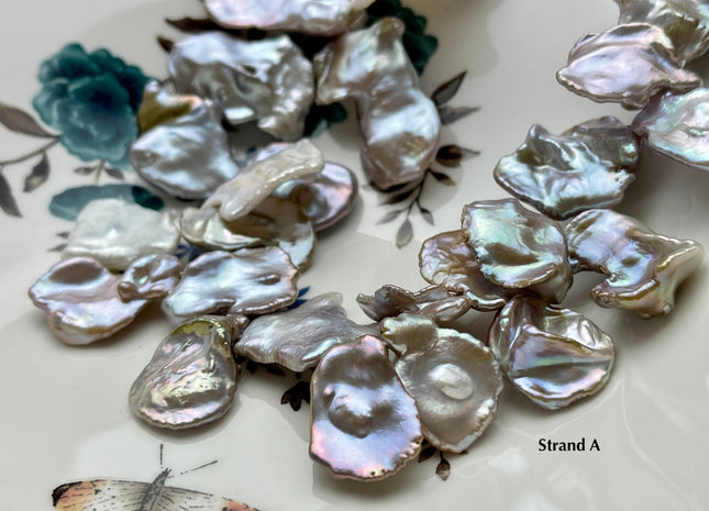 One-Of-A-Kind AAA Rare HUGE Keshi Freshwater Pearl Bead Genuine Super High Luster Natural Mauve Pink Freshwater Keshi Pearls #P2175