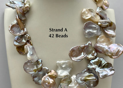One-Of-A-Kind AAA Rare HUGE Keshi Freshwater Pearl Bead Genuine Super High Luster Natural Mauve Pink Freshwater Keshi Pearls #P2175