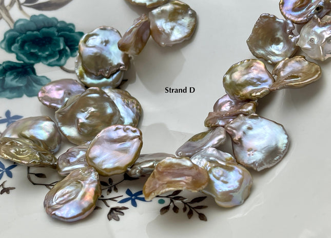 One-Of-A-Kind AAA Rare HUGE Keshi Freshwater Pearl Bead Genuine Super High Luster Natural Mauve Pink Freshwater Keshi Pearls #P2175