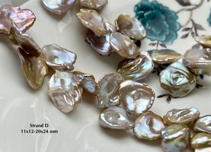 One-Of-A-Kind AAA Rare HUGE Keshi Freshwater Pearl Bead Genuine Super High Luster Natural Mauve Pink Freshwater Keshi Pearls #P2175