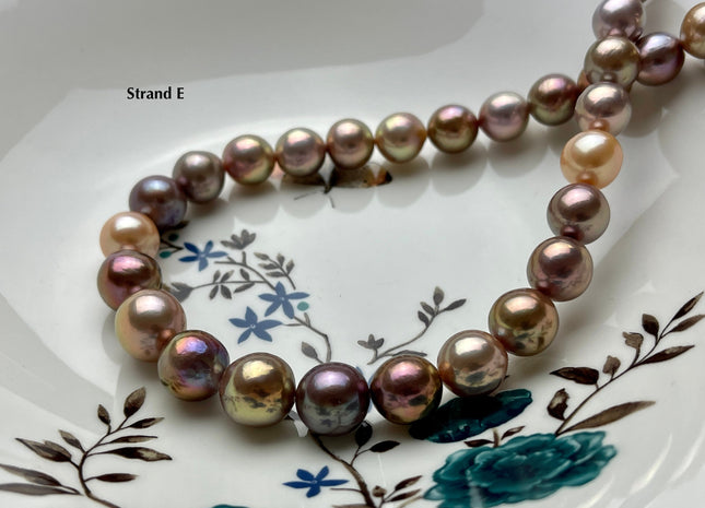 One-Of-A-Kind AAAAA Very Rare Natural Multi Dark Mauve Pink Freshwater Baroque/Edison Pearl Beads High Luster Genuine Purple Pearls #P2172