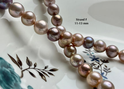 One-Of-A-Kind AAAAA Very Rare Natural Multi Dark Mauve Pink Freshwater Baroque/Edison Pearl Beads High Luster Genuine Purple Pearls #P2172