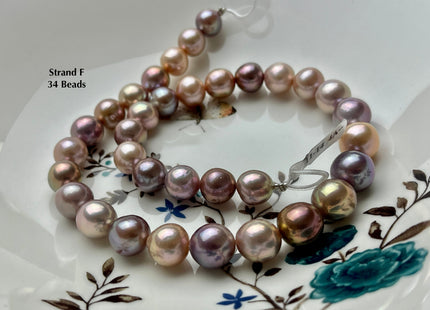 One-Of-A-Kind AAAAA Very Rare Natural Multi Dark Mauve Pink Freshwater Baroque/Edison Pearl Beads High Luster Genuine Purple Pearls #P2172