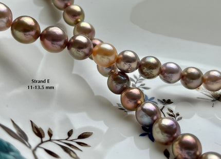 One-Of-A-Kind AAAAA Very Rare Natural Multi Dark Mauve Pink Freshwater Baroque/Edison Pearl Beads High Luster Genuine Purple Pearls #P2172