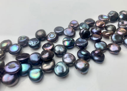 10-13 mm Rainbow Blue Peacock Color Keshi Freshwater Pearls Beads Genuine High Luster Top Drilled Peacock Keshi Cornflake Pearls #P2181