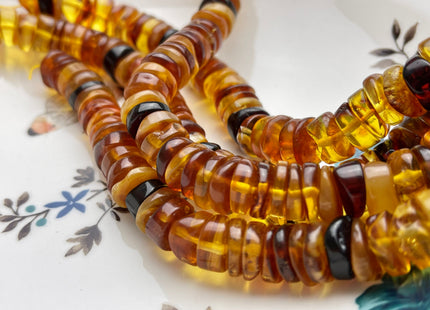 12 mm Heishi Rondelle Natural Honey Gold Gemstone Beads Multi Yellow Brown Black Color Honey Gold Loose Gemstone Disc Shape Beads #3953