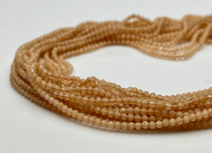 2 mm Faceted Round Tiny Peach Quartz Gemstone Beads Genuine Natural Quartz Loose Beads 13 Inches Strand #4125