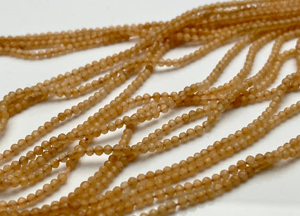 2 mm Faceted Round Tiny Peach Quartz Gemstone Beads Genuine Natural Quartz Loose Beads 13 Inches Strand #4125