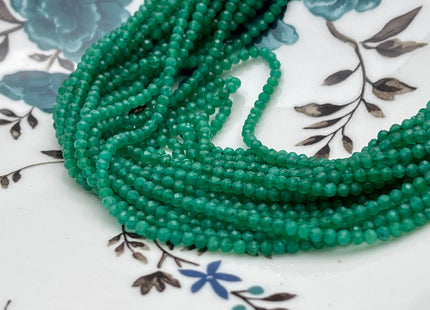 2-2.5 mm Faceted Round Tiny Green Onyx Gemstone Beads Genuine Natural Quartz Loose Beads 13 Inches Strand #4132