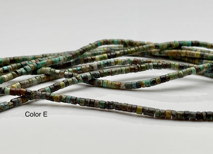 3 mm 100% All Natural Turquoise Heishi Rondelle Shape Genuine Rare Natural Color Turquoise Gemstones Loose Beads 15.5 Inches Strand #2973