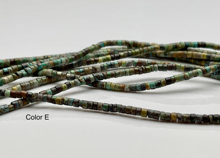 3 mm 100% All Natural Turquoise Heishi Rondelle Shape Genuine Rare Natural Color Turquoise Gemstones Loose Beads 15.5 Inches Strand #2973