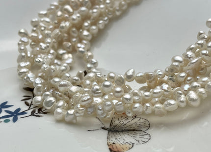 4x5-6 mm Natural White Color Keshi Nugget Freshwater Pearl Bead Top Drilled Keshi Pearl Genuine Freshwater Tiny Keshi Nugget Pearls #P2194