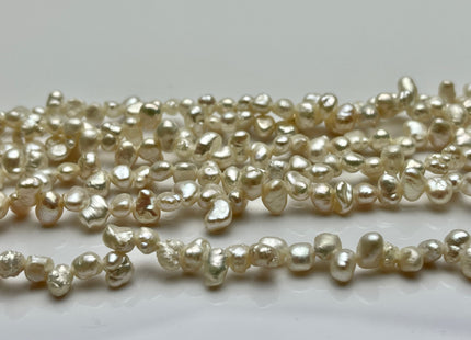4x5-6 mm Natural White Color Keshi Nugget Freshwater Pearl Bead Top Drilled Keshi Pearl Genuine Freshwater Tiny Keshi Nugget Pearls #P2194