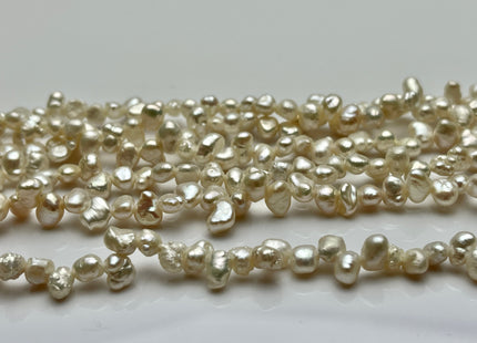 4x5-6 mm AA Natural White Color Keshi Nugget Freshwater Pearl Bead Top Drilled Keshi Pearl Genuine Freshwater Tiny Keshi Pearls #P2194