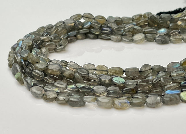 5-6x8 mm Natural Labradorite Gemstone Beads Genuine Natural Color Nugget Shape Labradorite Loose Beads 13 Inches Strand #4149