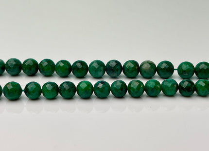 3 Pieces 7-8 mm Natural Emerald Gemstone Beads Faceted Round Shape Genuine Green Emerald Gemstone Bead #4157