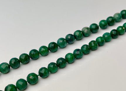 3 Pieces 7-8 mm Natural Emerald Gemstone Beads Faceted Round Shape Genuine Green Emerald Gemstone Bead #4157