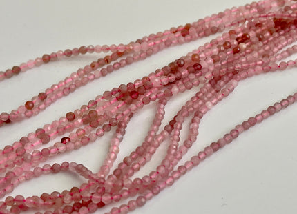 BEST DEAL 2.5 mm Faceted Round Tiny Rose Quartz Gemstone Beads Genuine Natural Pink Rose Quartz Loose Beads 15.5 Inches Strand #4176