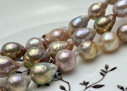 11x12-14x17 mm AAA Natural Mauve Pink Color Baroque Freshwater Pearl Beads Genuine Natural Iridescent Color Baroque Freshwater Pearls #1712