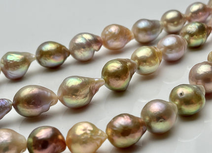 11x12-14x17 mm AAA Natural Mauve Pink Color Baroque Freshwater Pearl Beads Genuine Natural Iridescent Color Baroque Freshwater Pearls #1712