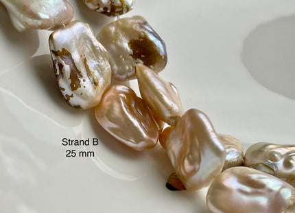 One-Of-A-Kind 18x26-18x33mm Very Rare HUGE Natural White Or Pink Freshwater Keshi Pearl Genuine Natural Jumbo Baroque Nugget Pearls #P2205