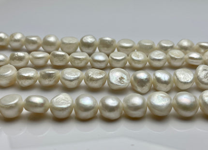 13-15mm Rare Jumbo Size Natural White Freshwater Nugget Pearls, Genuine Natural White Potato Nugget Shape Freshwater Pearls #P2226