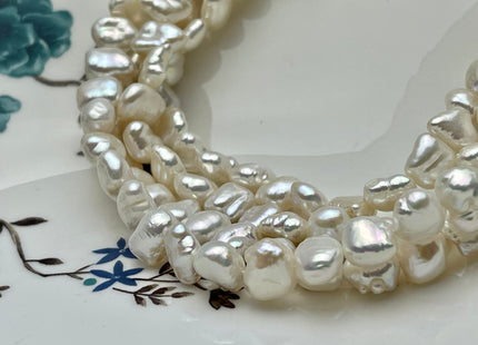 9-10 mm AAA Natural White Keshi Nugget Freshwater Pearl Beads Keshi Pearls Genuine Freshwater Rare High Luster Keshi Nugget Pearls #P2219