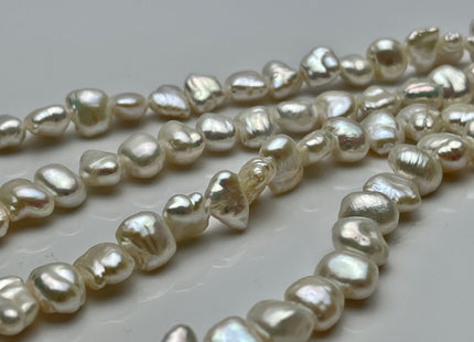 9-10 mm AAA Natural White Keshi Nugget Freshwater Pearl Beads Keshi Pearls Genuine Freshwater Rare High Luster Keshi Nugget Pearls #P2219