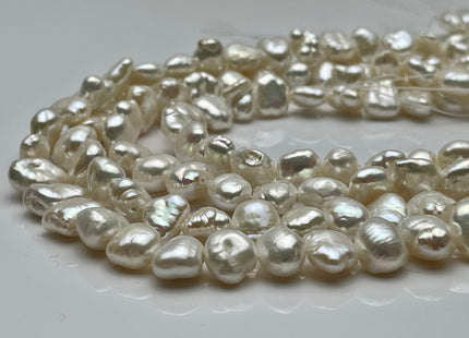 9-10 mm AAA Natural White Keshi Nugget Freshwater Pearl Beads Keshi Pearls Genuine Freshwater Rare High Luster Keshi Nugget Pearls #P2219