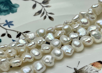 9-10 mm AAA Natural White Keshi Nugget Freshwater Pearl Beads Keshi Pearls Genuine Freshwater Rare High Luster Keshi Nugget Pearls #P2219