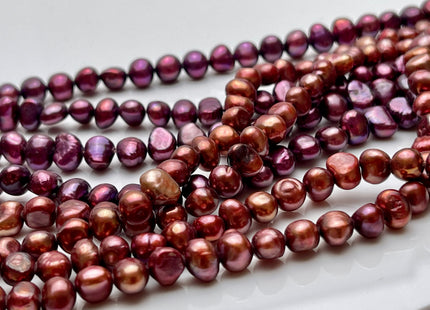6 mm Potato Nugget Dark Rose Pink/ Purple Color Freshwater Pearl Beads Genuine Small Tiny Nugget Freshwater Pearl #P2228