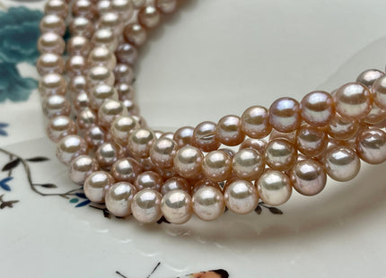 8 mm AAA Extra Shiny Natural Pink Perfect Round Freshwater Pearls Genuine Natural Pearl Beads High Luster Pink Bridal Pearls #P2209