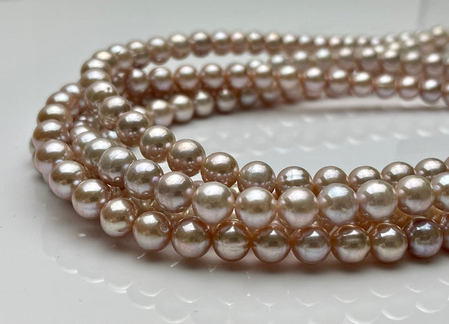 8 mm AAA Extra Shiny Natural Pink Perfect Round Freshwater Pearls Genuine Natural Pearl Beads High Luster Pink Bridal Pearls #P2209
