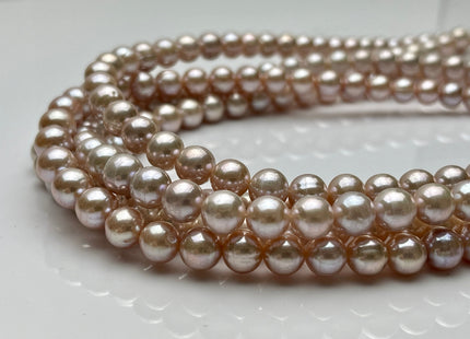 8 mm AAA Extra Shiny Natural Pink Perfect Round Freshwater Pearls Genuine Natural Pearl Beads High Luster Pink Bridal Pearls #P2209