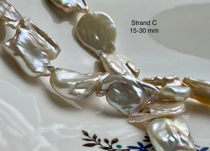 One-Of-A-Kind 18x26-18x33mm Very Rare HUGE Natural White Or Pink Freshwater Keshi Pearl Genuine Natural Jumbo Baroque Nugget Pearls #P2205