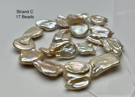 One-Of-A-Kind 18x26-18x33mm Very Rare HUGE Natural White Or Pink Freshwater Keshi Pearl Genuine Natural Jumbo Baroque Nugget Pearls #P2205