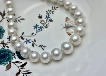 11-16 mm AAAAA Jumbo Size Freshwater Baroque Edison Pearl Beads Genuine Super High Luster Natural White Round Edison Pearls #P2208