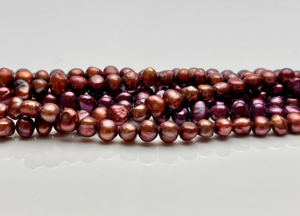 6 mm Potato Nugget Dark Rose Pink/ Purple Color Freshwater Pearl Beads Genuine Small Tiny Nugget Freshwater Pearl #P2228