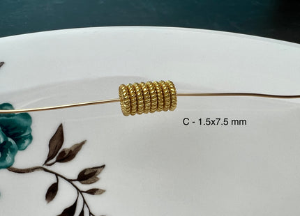 One Piece 2x7 mm 18K Gold Filled 925 Sterling Silver Tibetan Style Silver Spacer Ring Genuine Sterling Silver Large Hole Spacer Beads #10275