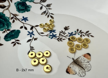One Piece 2x7 mm 18K Gold Filled 925 Sterling Silver Tibetan Style Silver Spacer Ring Genuine Sterling Silver Large Hole Spacer Beads #10275