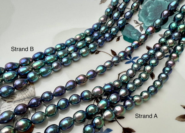 5-5.5 mm AAAA Rainbow Peacock Color Super High Luster Baby Edison Baroque Freshwater Pearl Beads Genuine Small Edison Pearls #P2252