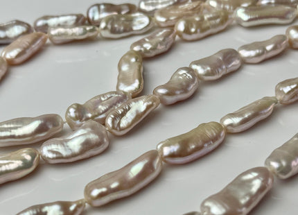 8-10x18-25 mm AAA Natural Mauve Pink Biwa Stick Freshwater Pearls Genuine Very Rare High Luster Stick Pearl Beads #P2236