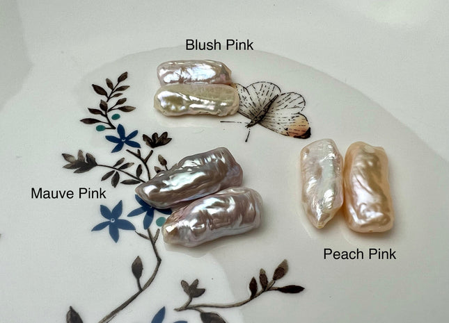 One Piece 8-10x20-25 mm AAA Very Rare Natural Mauve Pink Irregular Biwa Stick Freshwater Pearl Beads Genuine Super High Luster Pearl #P2250