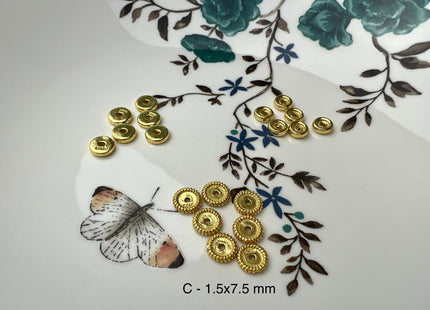 One Piece 2x7 mm 18K Gold Filled 925 Sterling Silver Tibetan Style Silver Spacer Ring Genuine Sterling Silver Large Hole Spacer Beads #10275