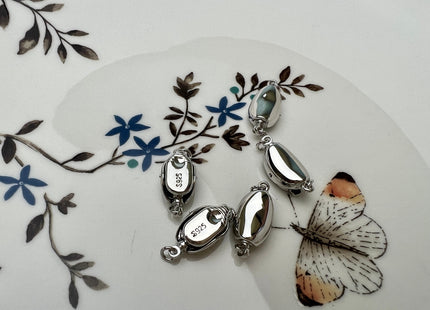 12 x 8 mm .925 Sterling Silver Clasp With Heart Shape Accent, Sterling Silver Finding Clasp, Heart Sterling Silver Clasps #10337